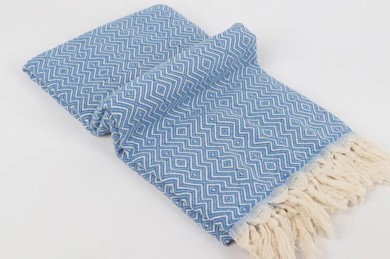 Turkish Beach Towel Monogram, Beach Theme Wedding Gift, Custom Wedding Gift, Thin towel, 70x38 Cotton Diamond Towel, Engagement Gift, Travel towel - 6