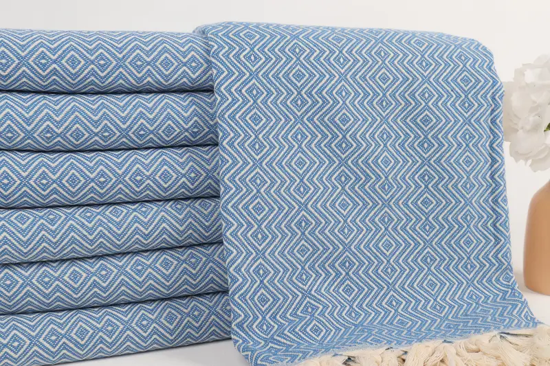 Turkish Beach Towel Monogram, Beach Theme Wedding Gift, Custom Wedding Gift, Thin towel, 70x38 Cotton Diamond Towel, Engagement Gift, Travel towel - 2