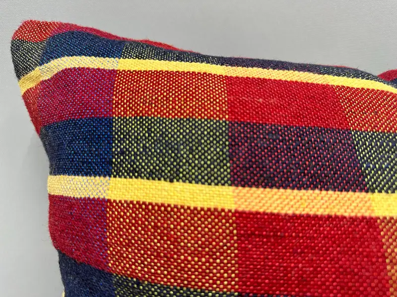 Colorful Pillow Cover, 20x20 Red Cushion Case, Pillow Case, Pillow for Sofa, Ethnical Kilim Rug Pillow, Vintage Kilim Throw Pillow - 5