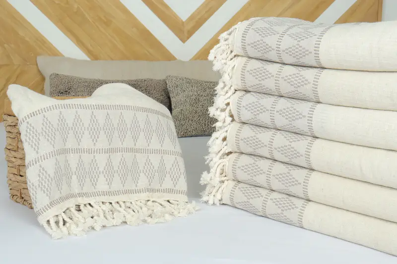 Düğün iyilikleri, boho atma battaniyeleri, kişiselleştirilmiş hediyeler, Türk yatak örtüsü, 100x88 keten Kilim Tasarım Havlusu, Özel Plaj Battaniyesi, En İyi Düğün Hediyesi - 4