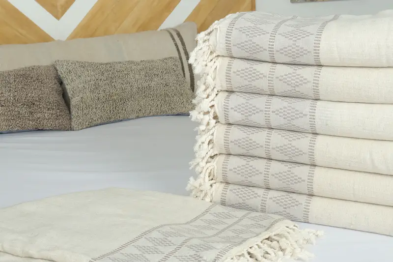 Düğün iyilikleri, boho atma battaniyeleri, kişiselleştirilmiş hediyeler, Türk yatak örtüsü, 100x88 keten Kilim Tasarım Havlusu, Özel Plaj Battaniyesi, En İyi Düğün Hediyesi - 3