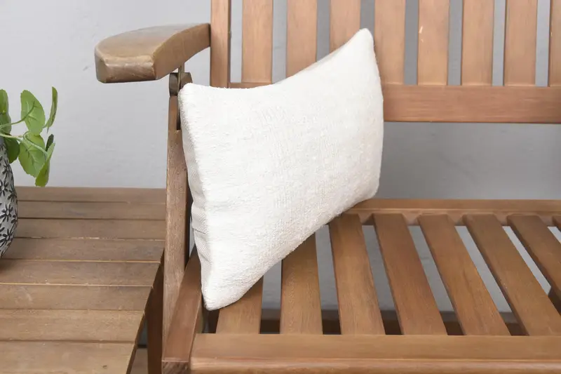 8x16 White Pillow Sham, Handwoven Cushion Cover, Antique Pillows, Turkish Rugs Cushion Case, Vintage Kilim Pillow, Turkish Kilim Pillow, Pillow Sham - 2