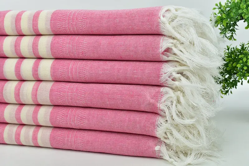 Quick-dry peshtemal, Unique Gift, Sand-resistant towel, Beach Towel Gift, Cancun Bachelorette Party Gift Ideas, 68x40 Cotton Striped Towel - 3