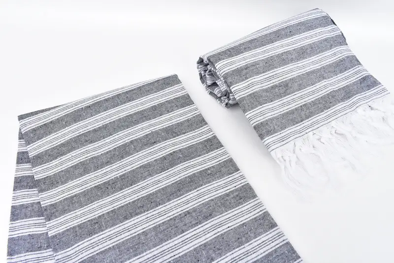 Beach Theme Wedding Gift, 70x40 Cotton Striped Towel, Housewarming Gift, Gift For Wedding Day, Beach towel, Wedding Gift, Best Friend Christmas Gift - 7