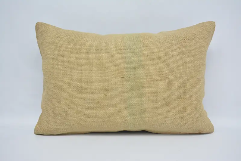 Vintage Kilim Pillow, Turkish Kilim Pillow, Pillow, 16x24 Beige Cushion, Turkish Bench Cushion, Boho Pillow Sham Cover, Hippie Throw Pillow Cover - 1