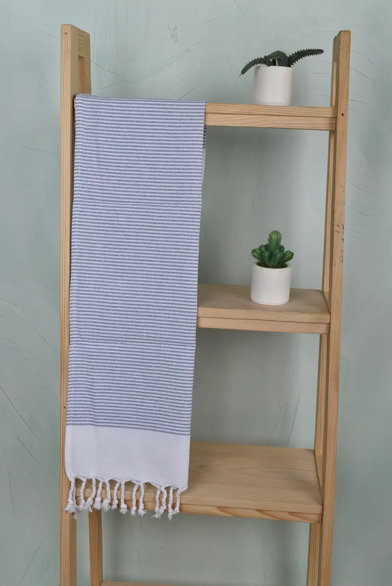 Bachelorette Towel, Turkish Towel Hand Towel, Xmas Gifts, Bathroom Towels, 40x18 Cotton Striped Towel, Boyfriend Christmas Gift, Monogram Hand Towel - 7