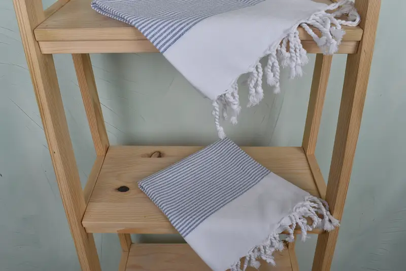 Bachelorette Towel, Turkish Towel Hand Towel, Xmas Gifts, Bathroom Towels, 40x18 Cotton Striped Towel, Boyfriend Christmas Gift, Monogram Hand Towel - 8