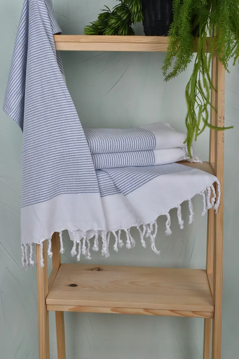 Bachelorette Towel, Turkish Towel Hand Towel, Xmas Gifts, Bathroom Towels, 40x18 Cotton Striped Towel, Boyfriend Christmas Gift, Monogram Hand Towel - 5