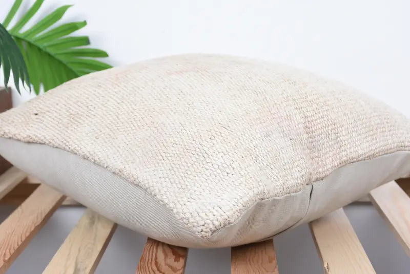 Ethnical Kilim Rug Pillow, 16x16 White Pillow Case, Pillow for Sofa, Kilim Cushion Sham, Pastel Pillow Case, Christmas Cushion Cover, Pillow Cover - 6