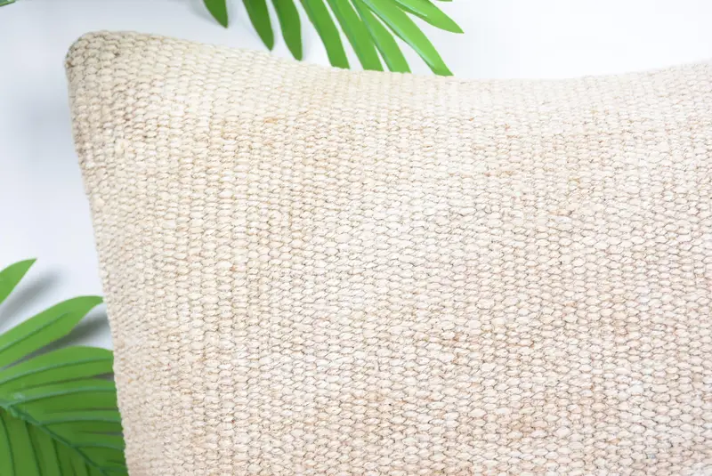 Ethnical Kilim Rug Pillow, 16x16 White Pillow Case, Pillow for Sofa, Kilim Cushion Sham, Pastel Pillow Case, Christmas Cushion Cover, Pillow Cover - 2