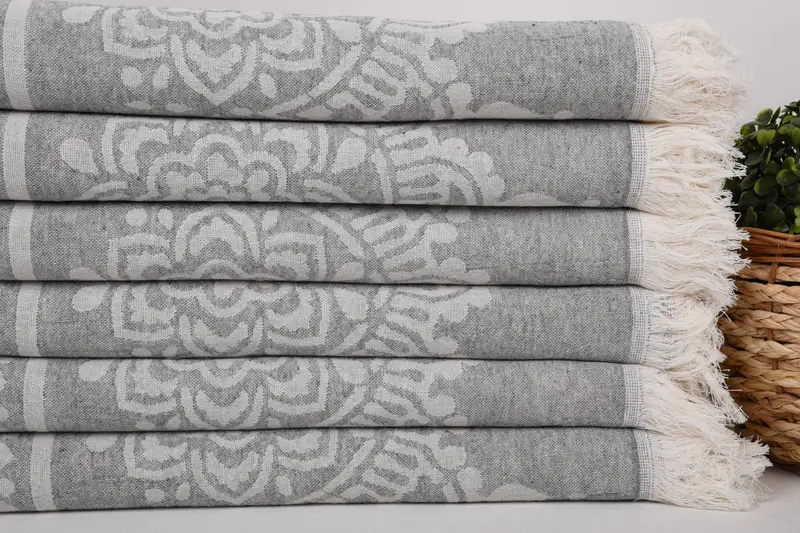 Best Friend Gift, Bridemaids Beach Towel, Bridal Shower Gifts, 74x36 Cotton Floral Patterned Towel, Yoga Towel, Bridesmaid Gift Towel, Summer Gift - 3