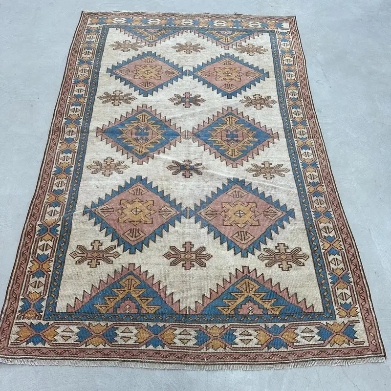 Beige Ombré Rug, 4,5x6,8 ft Elegant Home Decor