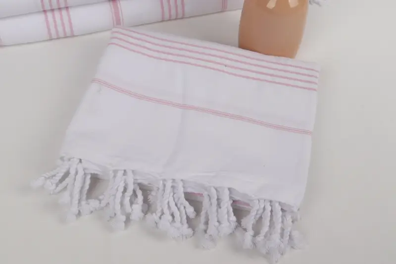 Wedding Favors, 70x40 Cotton Striped Towel, Boyfriend Christmas Gift, Kids Beach Towel, Bridesmaid Gift, Sand-free towel, Family Gift Basket - 5