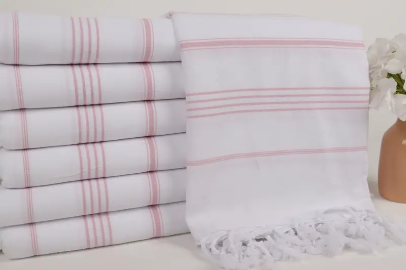 Wedding Favors, 70x40 Cotton Striped Towel, Boyfriend Christmas Gift, Kids Beach Towel, Bridesmaid Gift, Sand-free towel, Family Gift Basket - 2