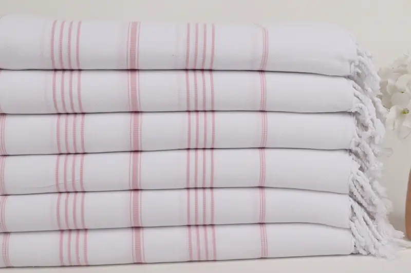 Wedding Favors, 70x40 Cotton Striped Towel, Boyfriend Christmas Gift, Kids Beach Towel, Bridesmaid Gift, Sand-free towel, Family Gift Basket - 3