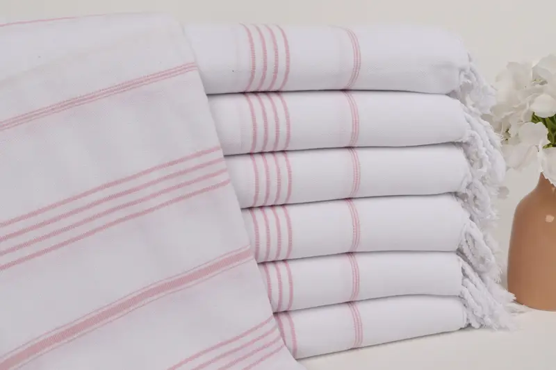 Wedding Favors, 70x40 Cotton Striped Towel, Boyfriend Christmas Gift, Kids Beach Towel, Bridesmaid Gift, Sand-free towel, Family Gift Basket - 1