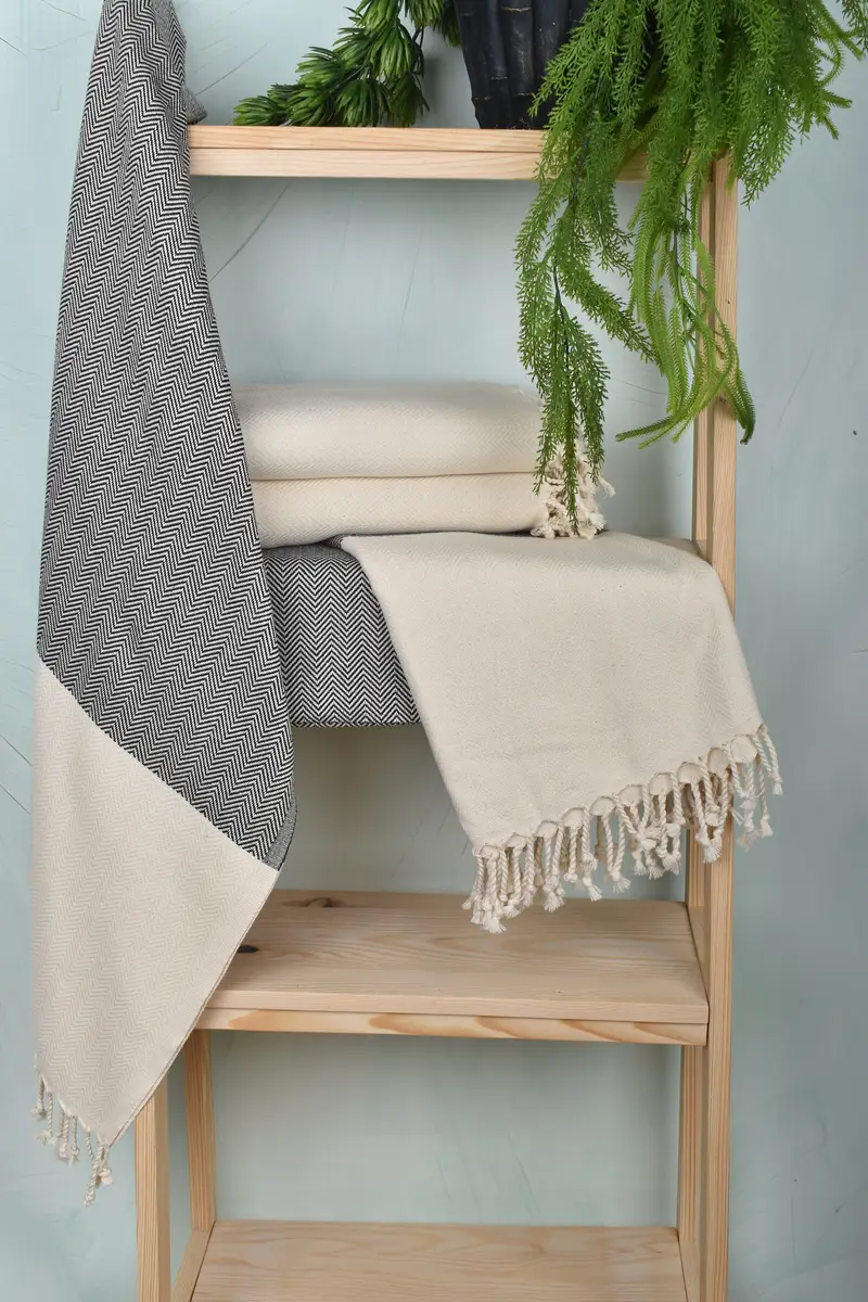 Bridesmaid Gifts, Scarf Towel, Grandma Gift, 70x36 Cotton Zig zag Towel, Best Beach Towel, Organic Turkish towel, Bachelorette Party Gifts For Bride - 7