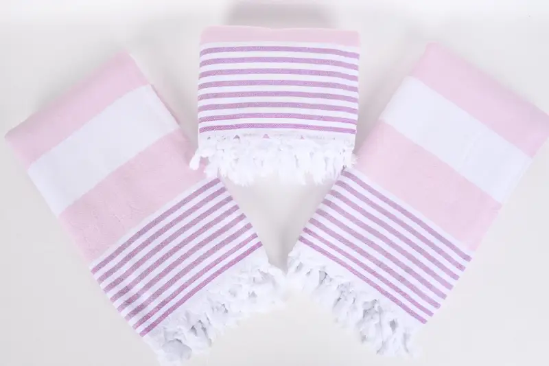 Peshtemal Towel, Gift For Bride, Absorbent towel, 68x36 Cotton Striped Terry Towel, Gift For Him, Scarf Towel, Wedding Anniversary Gift, Guest Towel - 6