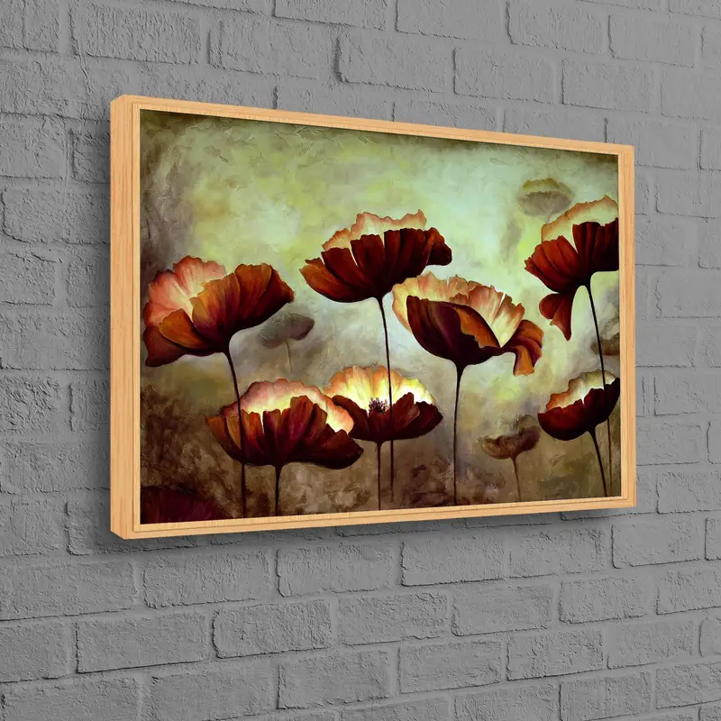 Impresión de lienzo de flores abstractas modernas - Regalo de arte de pared de moda