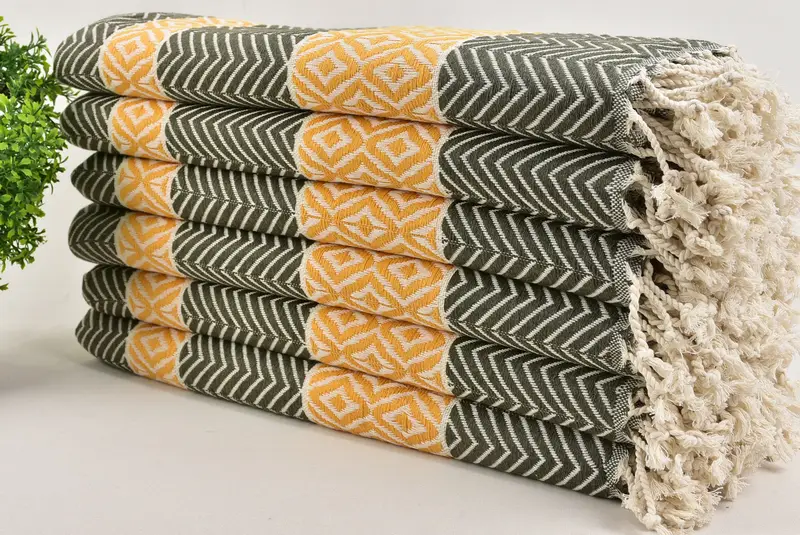 70x40 Cotton Chevron Towel, Wedding Gift, Handmade Turkish Towel, Valentines Day Gift Idea, Turkish Towel Beach, Kids Beach Towel, Gift For Him - 3