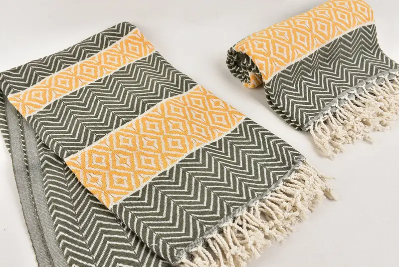 70x40 Cotton Chevron Towel, Wedding Gift, Handmade Turkish Towel, Valentines Day Gift Idea, Turkish Towel Beach, Kids Beach Towel, Gift For Him - 7