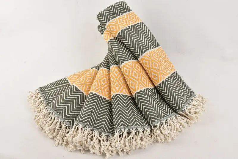 70x40 Cotton Chevron Towel, Wedding Gift, Handmade Turkish Towel, Valentines Day Gift Idea, Turkish Towel Beach, Kids Beach Towel, Gift For Him - 4