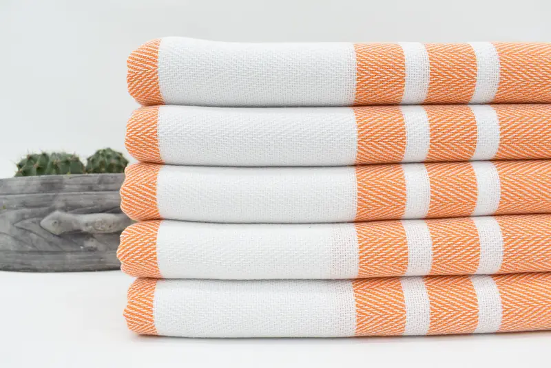 Peshtemal Towel, Bridemaids Beach Towel, Towel With Name, Turkish bath towel, Birthday Gift, Organic towel, 70x40 Cotton Herringbone Towel - 2