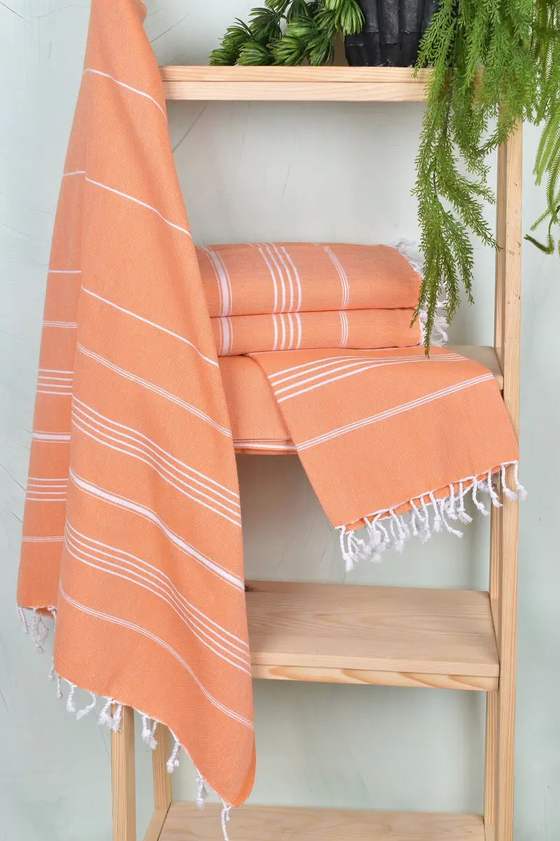 Turkish Towel Beach, 70x40 Cotton Striped Towel, Sand-resistant towel, Girl Trip Party Favor, Personalized Wedding Gift For Couple, Best Beach Towel - 6