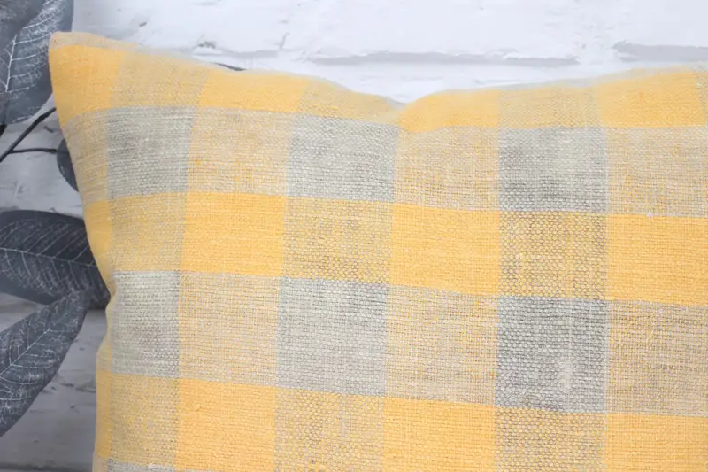 Boho Pillow Sham Cover, 18x18 Yellow Pillow Case, Kilim Pillow Cover, Meditation Cushion Case, Pillow, Kilim Cushion Sham - 2