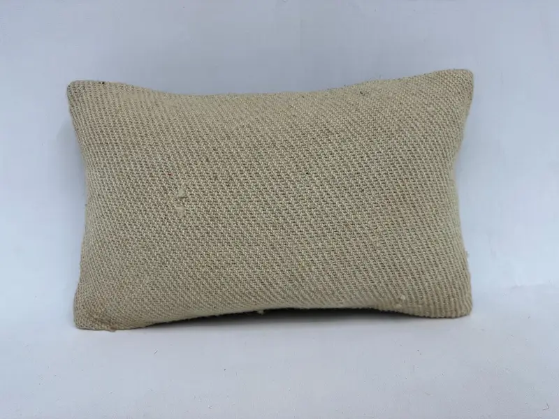 Antiquitätenkissen, handgewebte Kissenbezüge, Kissen für Sofa, Vintage Kilim -Kissen, 12x20 beige Kissengehäuse, Kissenbedeckung - 1