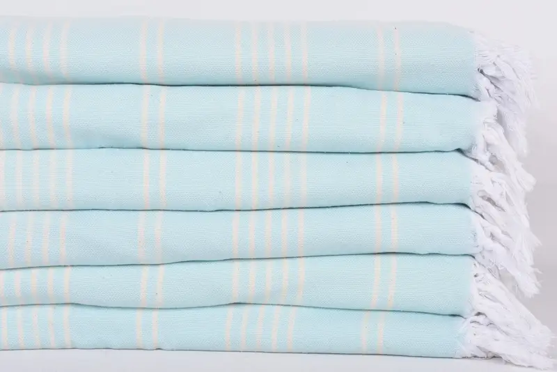 Bridal Shower Gift, Decorative Bedspread, Wedding Favors, Boyfriend Gift, Turkish Blanket Throw, 96x70 Cotton Striped Towel, Personalized Blanket - 3