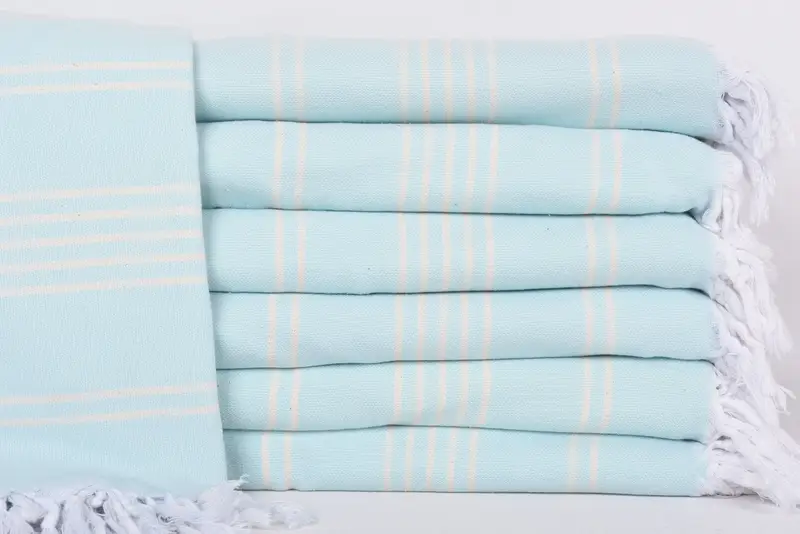 Bridal Shower Gift, Decorative Bedspread, Wedding Favors, Boyfriend Gift, Turkish Blanket Throw, 96x70 Cotton Striped Towel, Personalized Blanket - 1