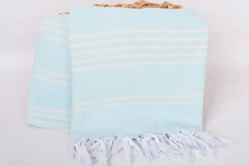Bridal Shower Gift, Decorative Bedspread, Wedding Favors, Boyfriend Gift, Turkish Blanket Throw, 96x70 Cotton Striped Towel, Personalized Blanket - 5