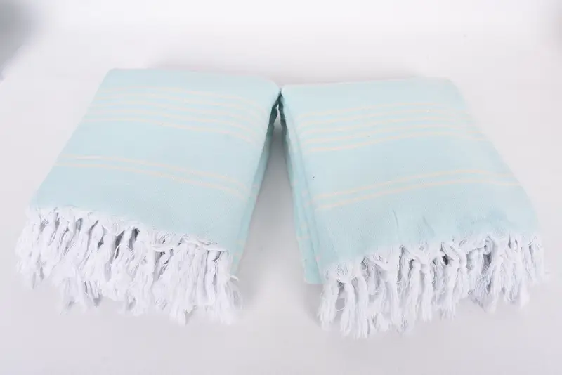Bridal Shower Gift, Decorative Bedspread, Wedding Favors, Boyfriend Gift, Turkish Blanket Throw, 96x70 Cotton Striped Towel, Personalized Blanket - 6