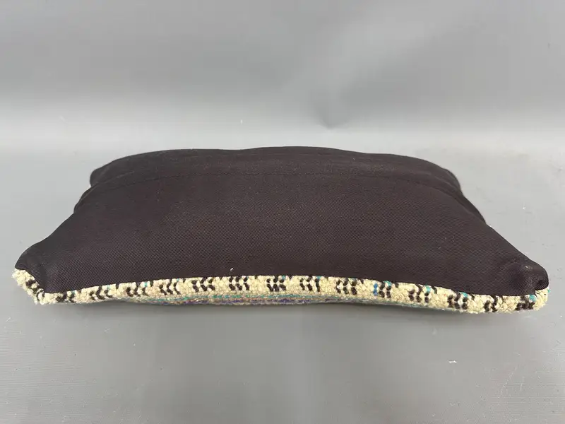 Cushion Case, Turkish Corner Cushion Cover, Kilim Cushion Sham, Cozy Throw Pillow Sham, 8x16 Blue Pillow, Kilim Pillow Cover, Handmade Kilim Cushion - 7