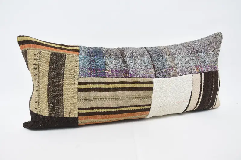 Pillow Case, Gift Pillow, 16x36 Beige Pillow Sham, Traditional Pillow Cover, Boho Pillow Sham Cover, Vintage Pillow, Ethnic Pillow Case - 3