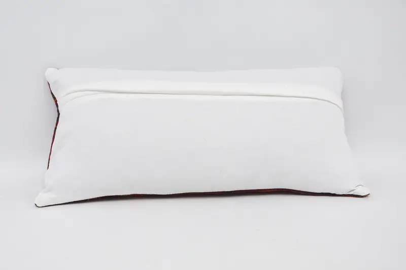 Bolster Cushion, 12x24 Red Pillow Case, Ottoman Pillow Cover, Boho Pillow, Cushion, Vintage Kilim Pillow, Tribal Pillow Sham, Boho Pillow Sham Cover - 6