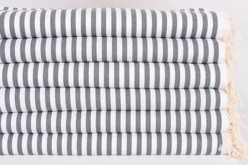 Small Bath Towels, Personalized Dish Towel, Decorative Towel, Custom Wedding Gifts, Small Towel, Personalized Hand Towel, 40x18 Cotton Striped Towel - 3