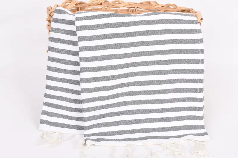 Small Bath Towels, Personalized Dish Towel, Decorative Towel, Custom Wedding Gifts, Small Towel, Personalized Hand Towel, 40x18 Cotton Striped Towel - 5