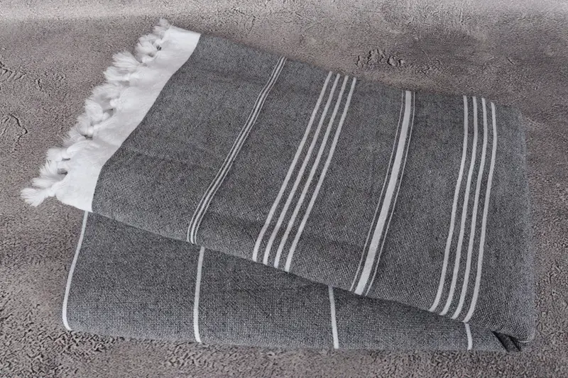 Personalized Wedding Gift, Embroidered Towel, 70x36 Cotton Striped Terry Towel, Beach Towel Personalized, Bathroom Towel, Turkish beach towel - 6