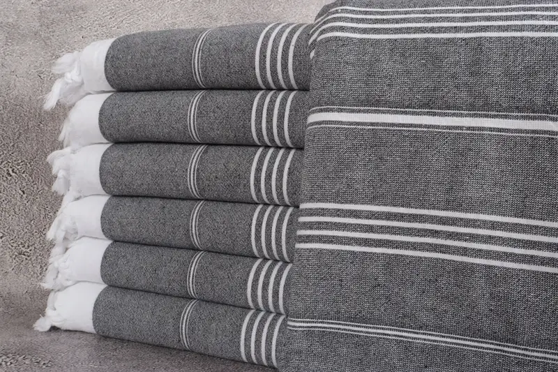Personalized Wedding Gift, Embroidered Towel, 70x36 Cotton Striped Terry Towel, Beach Towel Personalized, Bathroom Towel, Turkish beach towel - 1