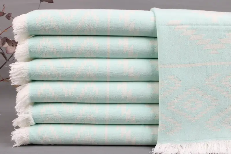 Dish Towel Mint Kitchen Towel Beige Bath Towel, 20x40 Inches