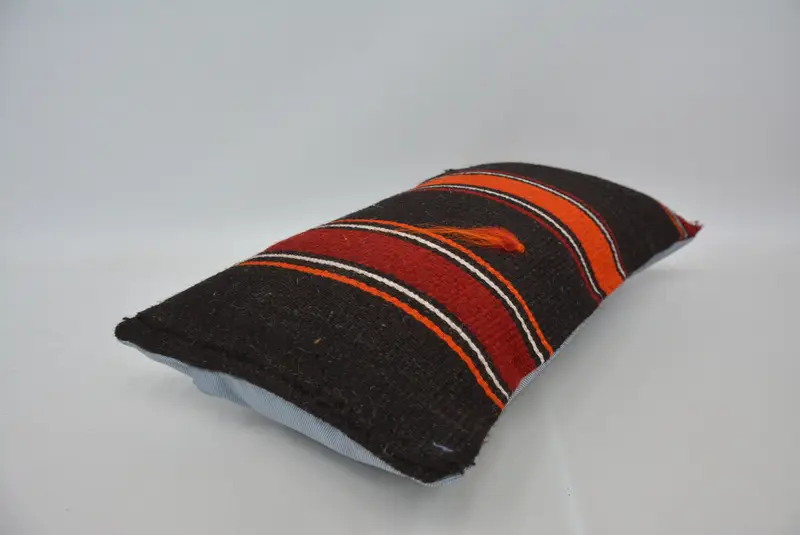 Home Decor Pillow, Bohemian Cushion Pillow Case, Turkish Kilim Pillow, Cushion Cover, 12x20 Brown Pillow Cover, Gift Pillow - 6