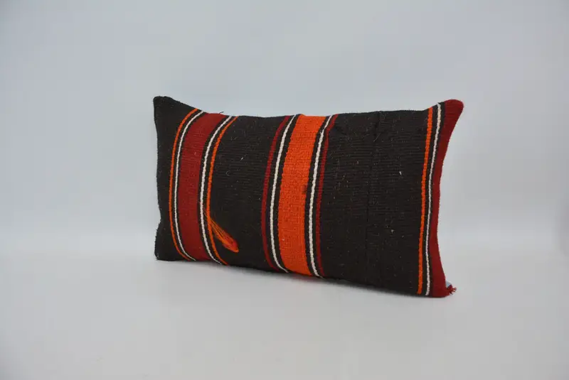 Home Decor Pillow, Bohemian Cushion Pillow Case, Turkish Kilim Pillow, Cushion Cover, 12x20 Brown Pillow Cover, Gift Pillow - 4