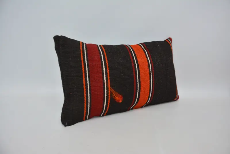 Home Decor Pillow, Bohemian Cushion Pillow Case, Turkish Kilim Pillow, Cushion Cover, 12x20 Brown Pillow Cover, Gift Pillow - 3
