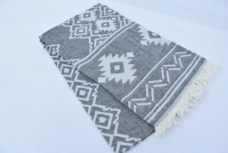 夏のタオル、刺繍タオル、綿タオル、ビーチタオルバルク、74x40コットン幾何学タオル、花嫁の贈り物、ビーチ用の砂のないペシュテマルタオル - 6