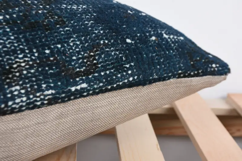 Pillow Sham, 12x24 Blue Pillow Case, Vintage Kilim Pillow Cushion Cover, Turkish Kilim Pillow, Interior Designer Pillow, Kilim Cushion Sham - 7