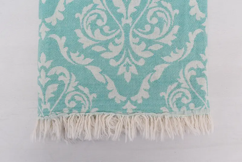 Handmade Gift, Traditional Turkish peshtemal for hammam, Scarf Towel, Embroidery Towels, 68x36 Cotton Baroque Towel, Bridesmaid Gift, Wedding Gift - 5