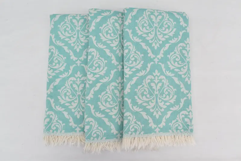Handmade Gift, Traditional Turkish peshtemal for hammam, Scarf Towel, Embroidery Towels, 68x36 Cotton Baroque Towel, Bridesmaid Gift, Wedding Gift - 6