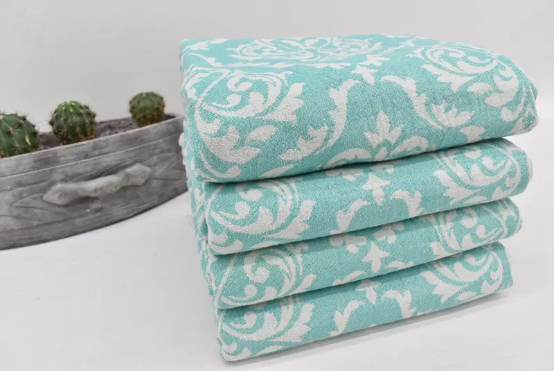 Handmade Gift, Traditional Turkish peshtemal for hammam, Scarf Towel, Embroidery Towels, 68x36 Cotton Baroque Towel, Bridesmaid Gift, Wedding Gift - 7